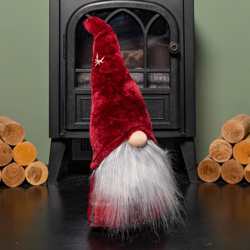 Samuel Alexander Red Tartan Sitting Gonk Christmas Decoration 48cm Image 3