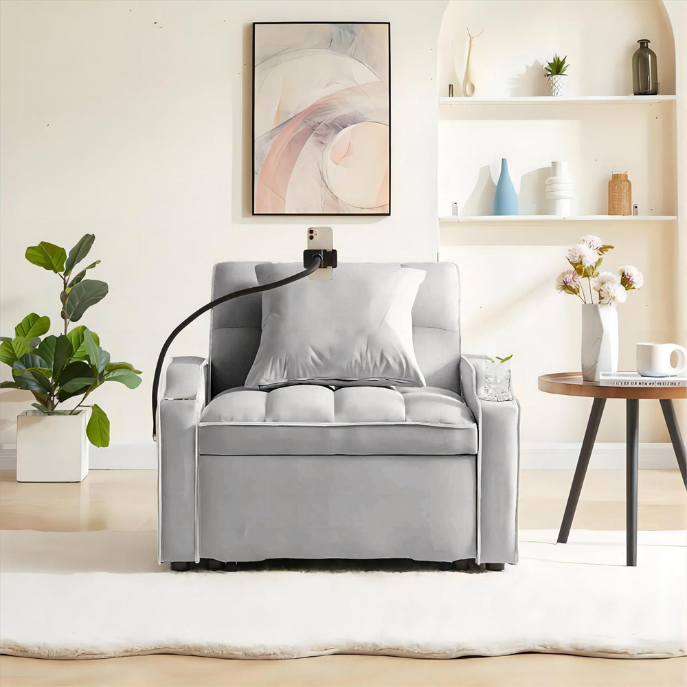 Kosy Koala Convertible Grey Sofa Sleeper Chair Image 7