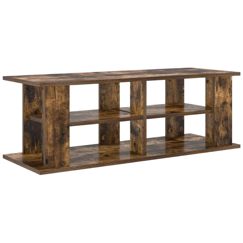 vidaXL 2 Shelf Smoked Oak TV Stand Image 2