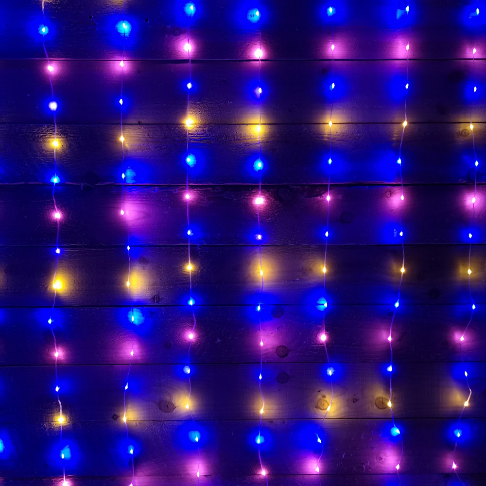 Premier FlexiBrights 240 Rainbow LED Multi-Function Christmas Curtain Light 2 x 1.5m Image 3