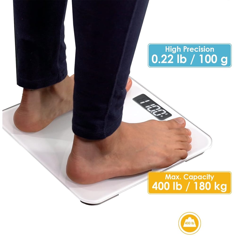 ExtraStar White Digital Bathroom Weighing Scale Image 3