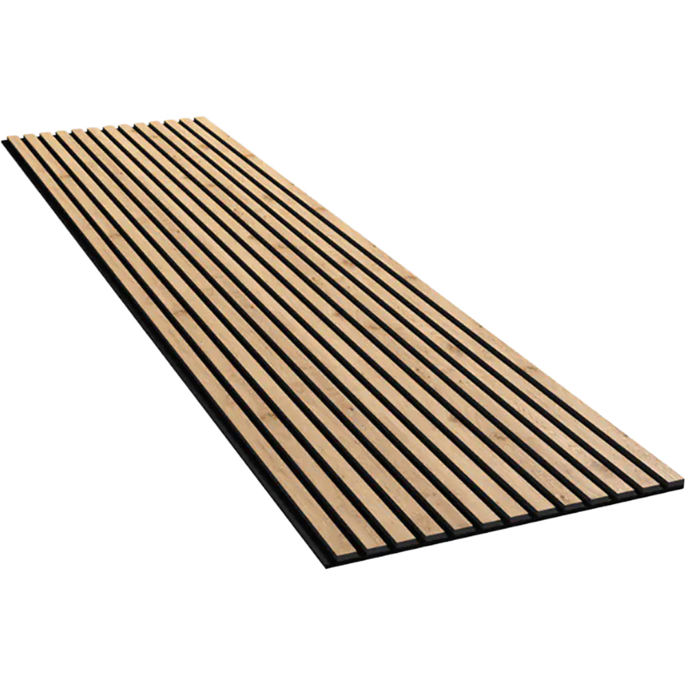 Proclad Classic Oak Wood Slat Wall Panel 240 x 60cm Image 3