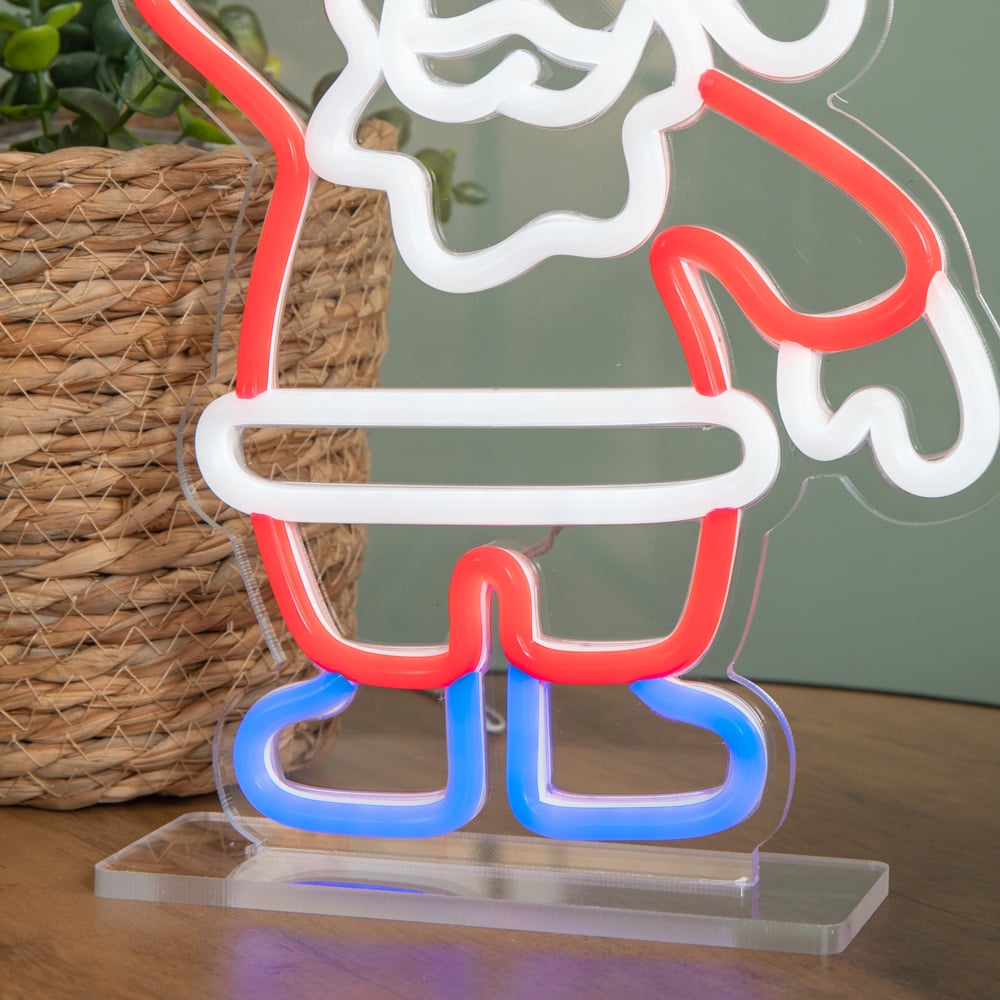 Samuel Alexander Multicolour LED Waving Santa Table Top Neon Sign 25 x 21cm Image 7