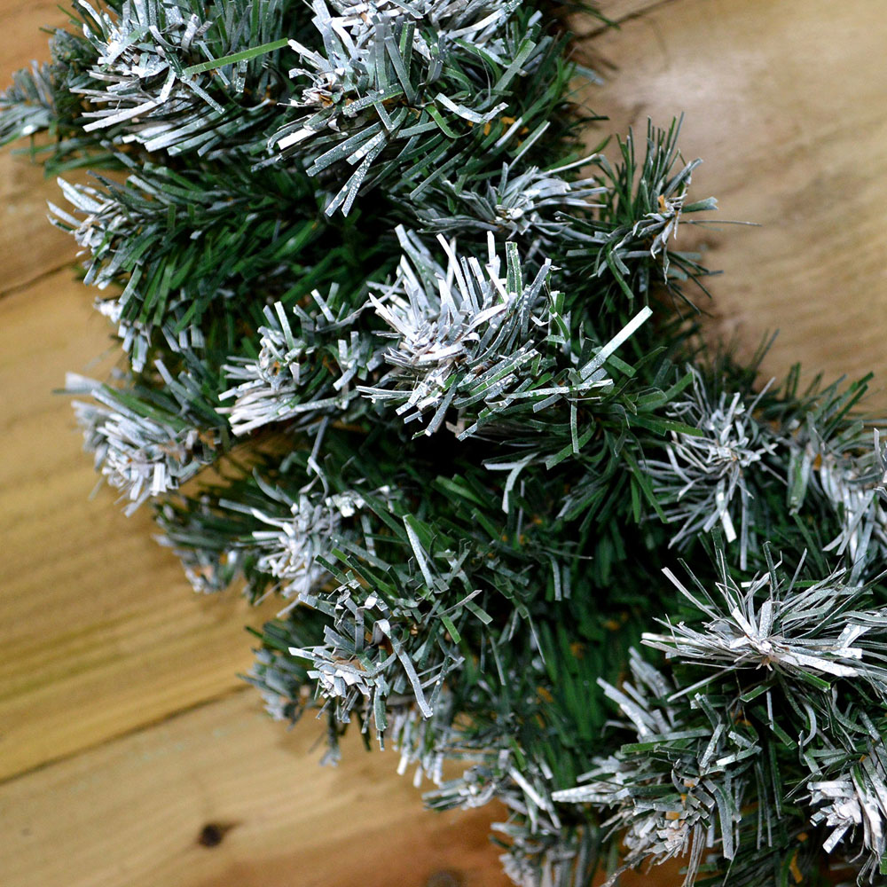 Samuel Alexander Premier Snow Tipped Green Pine PVC Christmas Door Wreath 55cm Image 6