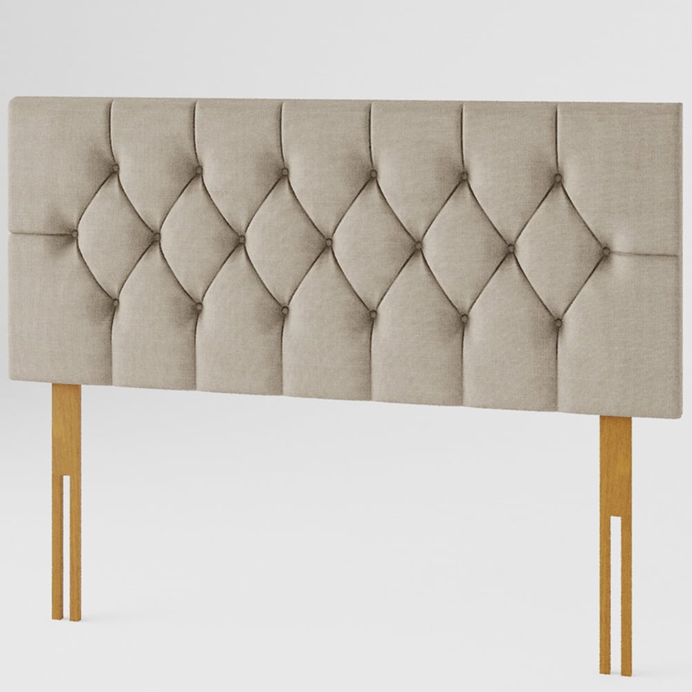 Aspire Furniture Olivier Double Natural Eire Linen Headboard Image 2