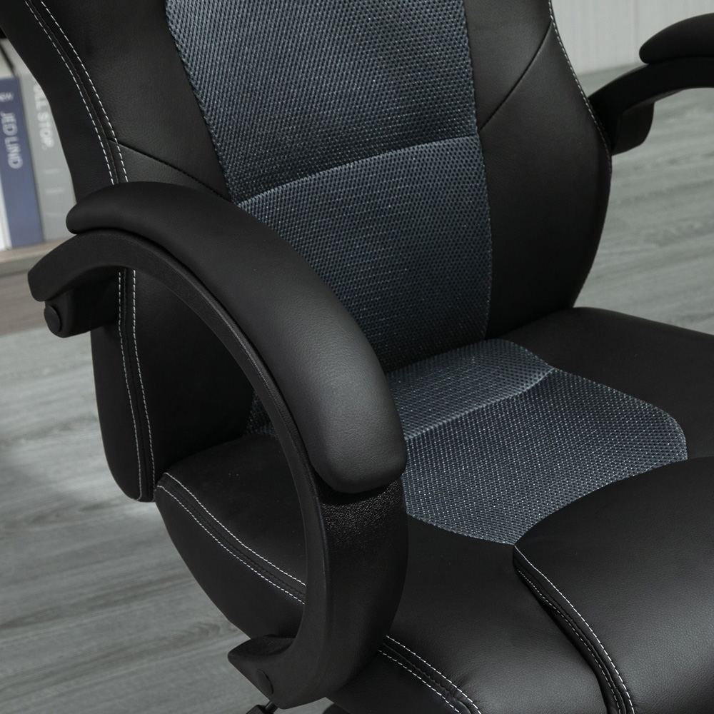 Portland Black Faux Leather Swivel Computer Desk Office Chair Image 4