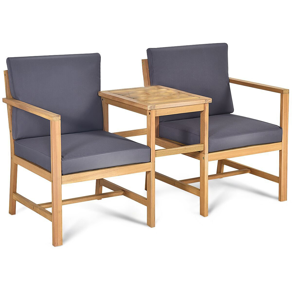 Costway 2 Seater Garden Lounge Set Image 2