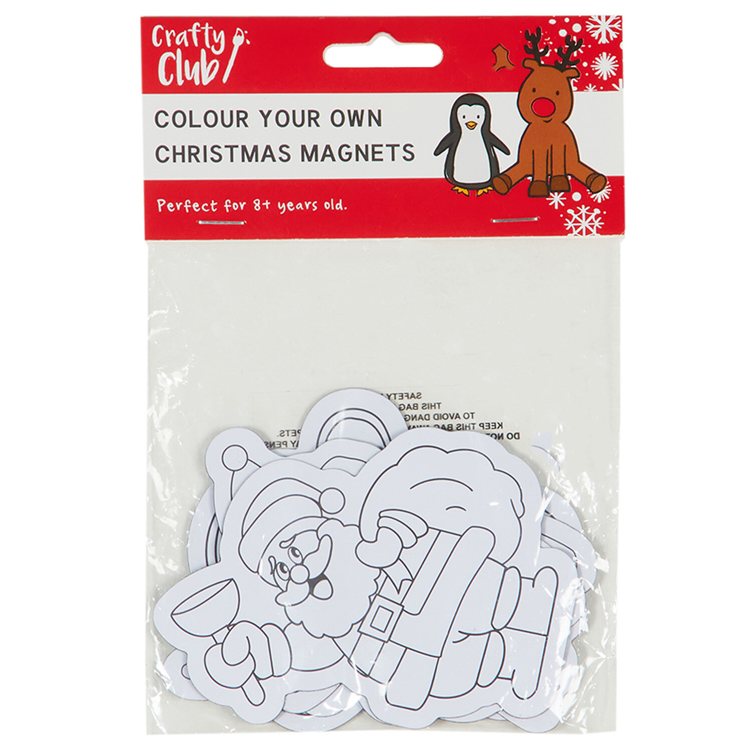 Colour Your Own Christmas Magnets - White Image 1