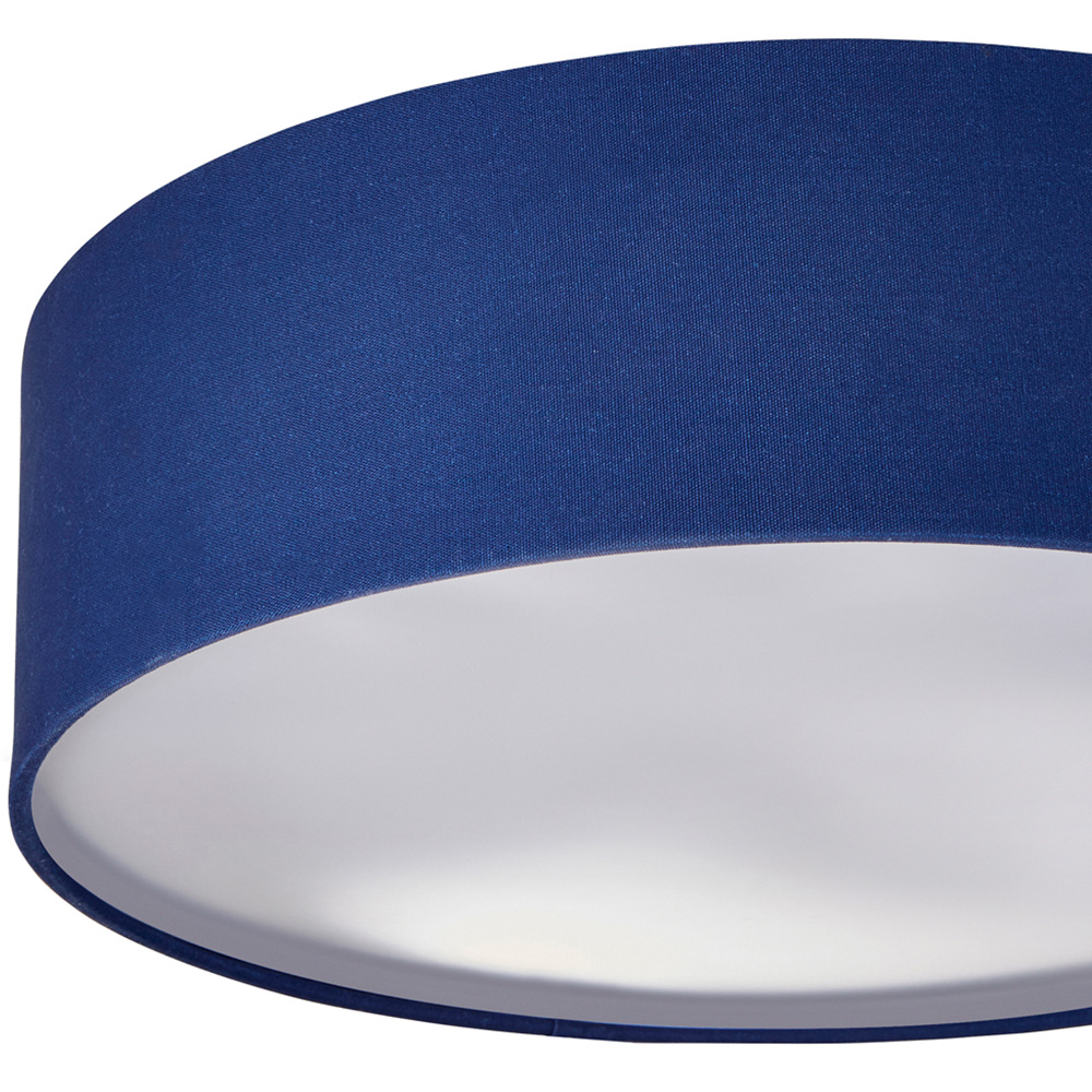 Glow Round Navy Diffused 3 Light Flush Ceiling Light Image 4