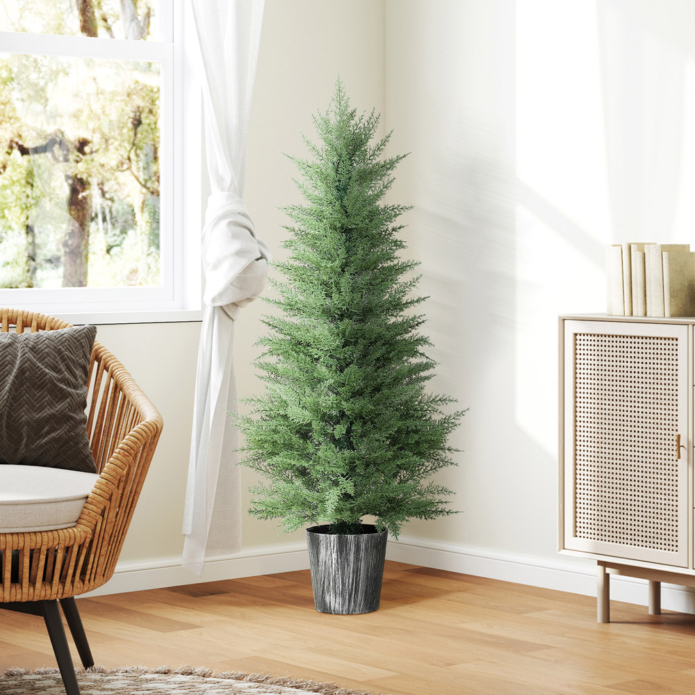 Portland Cypress Artificial Plant in Pot 4.5ft 2 Pack Image 6