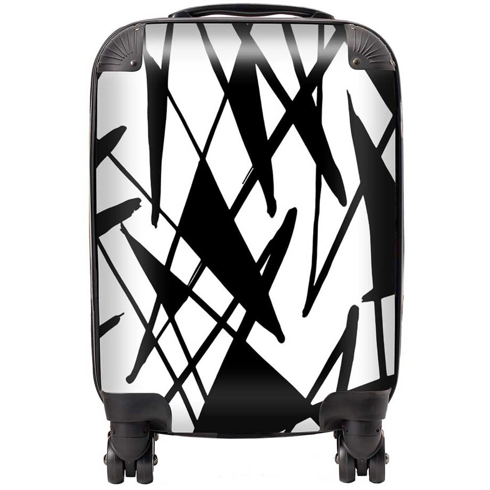 Warren Reed Designer Mini Cabin Brush Abstract Pattern Suitcase Image 1