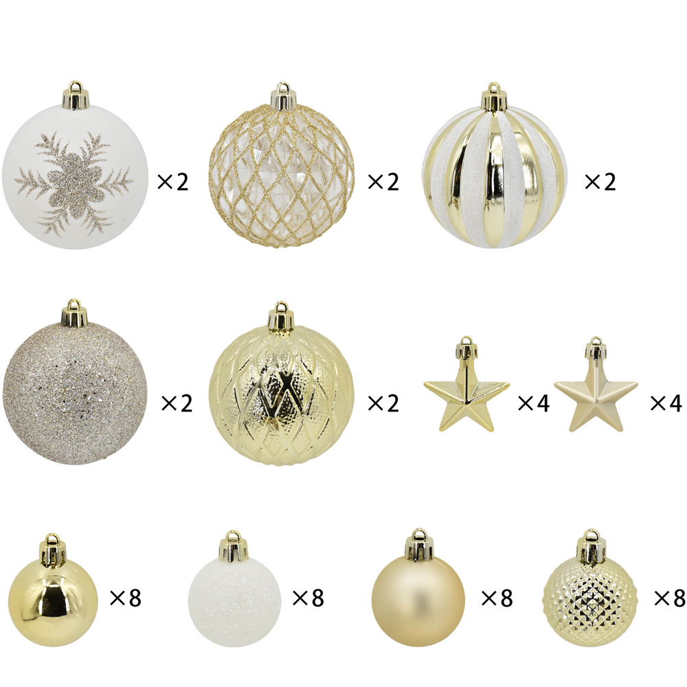 Set of 50 Diamond Of The Season Baubles Image 2