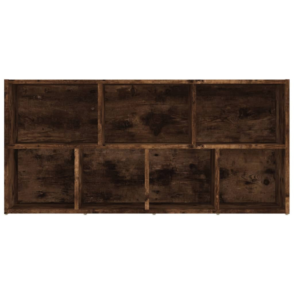 vidaXL 7 Shelf Smoked Oak Bookcase Image 7