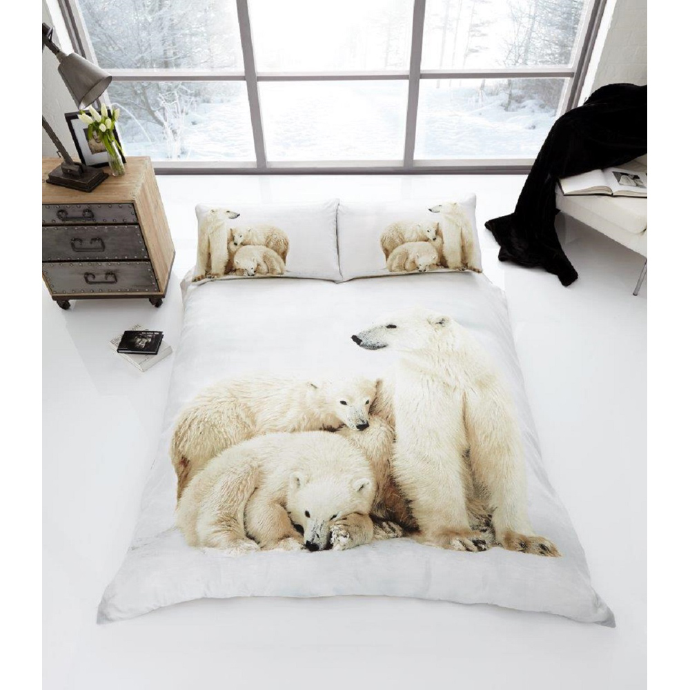 Smart Living King Size 3D Polar Bear Print Duvet Cover Set Image 3