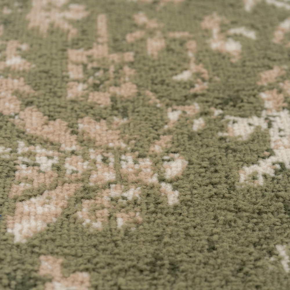 Kukoon Oscar Linden Vintage Green Flat Medallion Rug 80 x 300cm Image 5