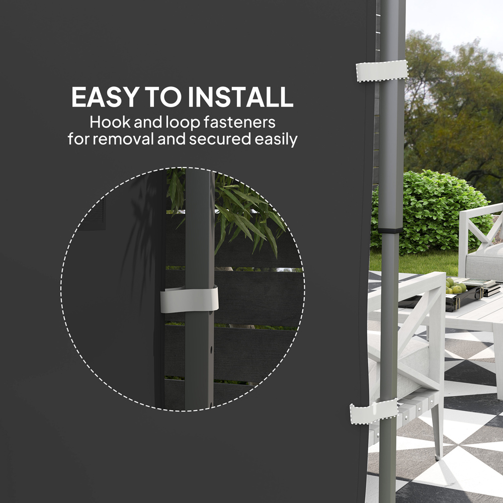 Outsunny 3 x 3m Black Pop Up Gazebo Side Panel Image 6