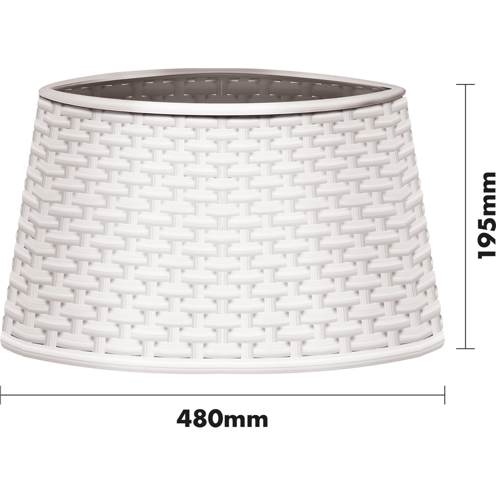 St Helens White Rattan Christmas Tree Skirt Image 5