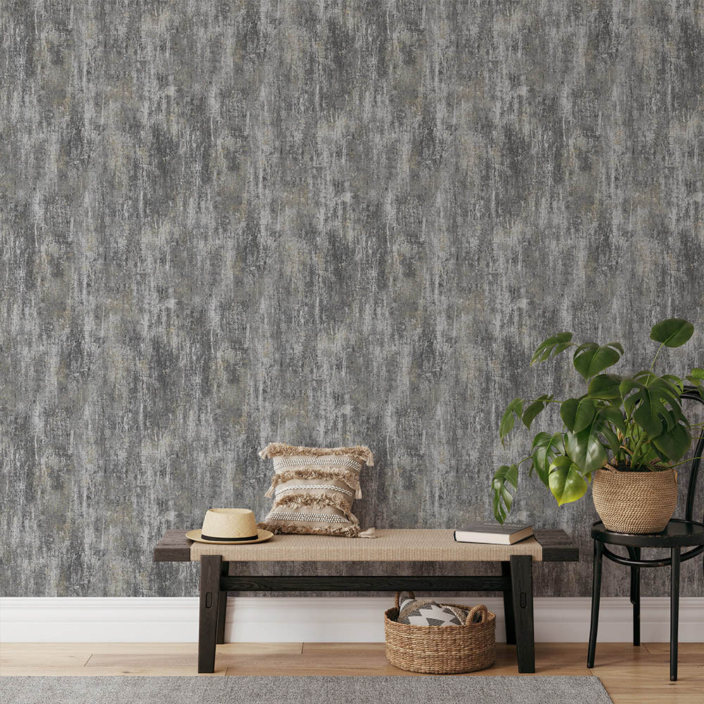 Muriva Phelan Charcoal Texture Wallpaper Image 3