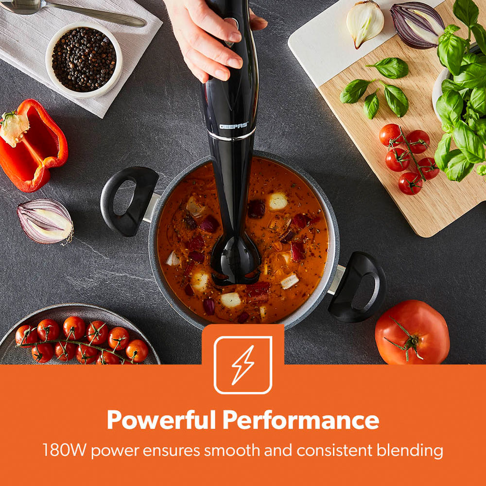 Geepas GHB5467UK-BK Black Hand Blender 180W Image 4