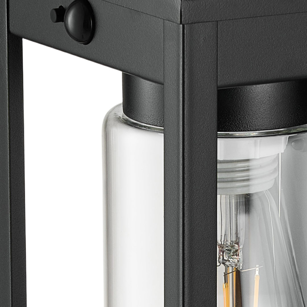 Living and Home E27 Black Aluminium Waterproof Motion Sensor Outdoor Wall Light Image 5