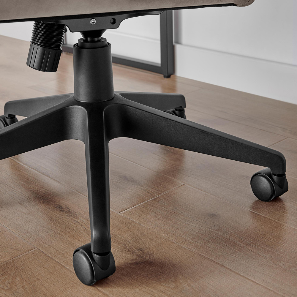 Furniturebox Central Cappuccino Beige Velvet Office Chair Image 3