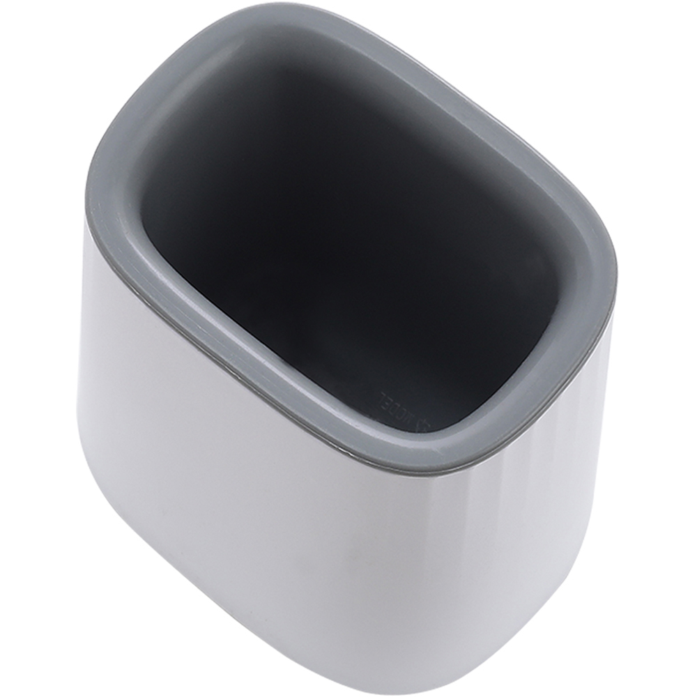 Living and Home White Silicone Flexible Toilet Brush with Holder Image 4