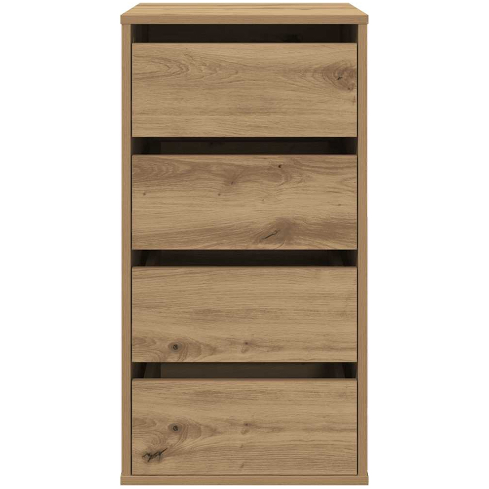 vidaXL 4 Drawer Artisan Oak Engineered Wood Corner Chest of Drawers Image 4