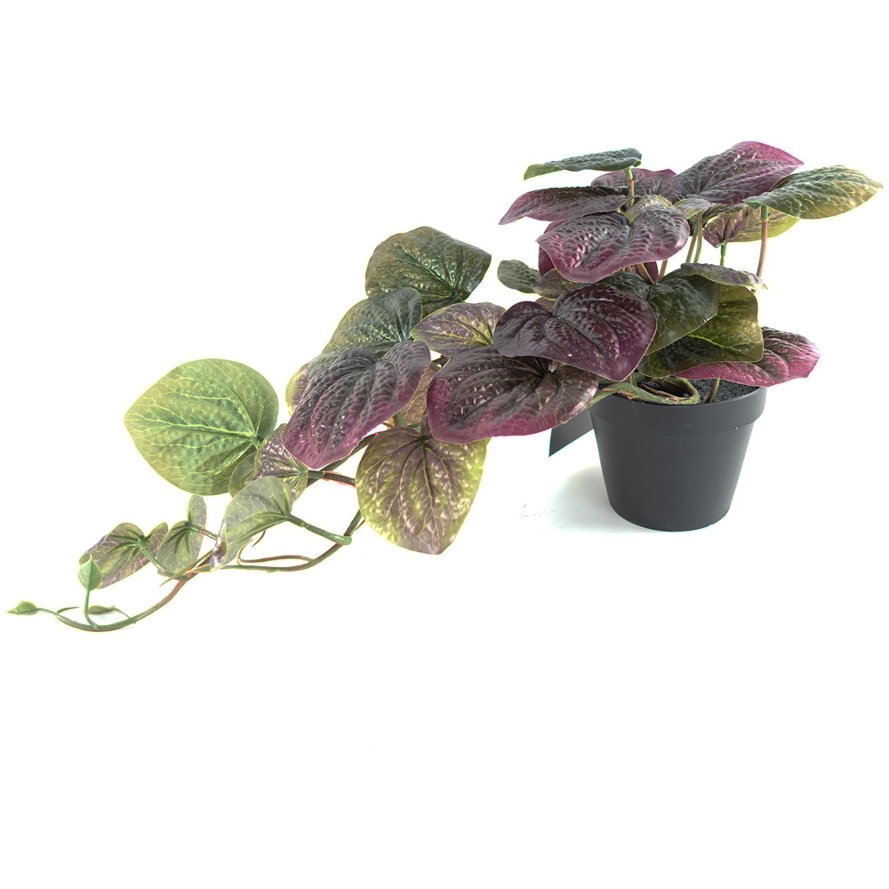 Leaf Purple Trailing Potted Pothos Artificial Plant in Pot 35cm Image 3