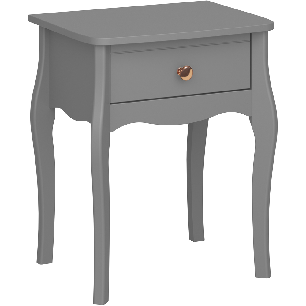 Furniture to Go Baroque Single Drawer Folkestone Grey Nightstand Image 2