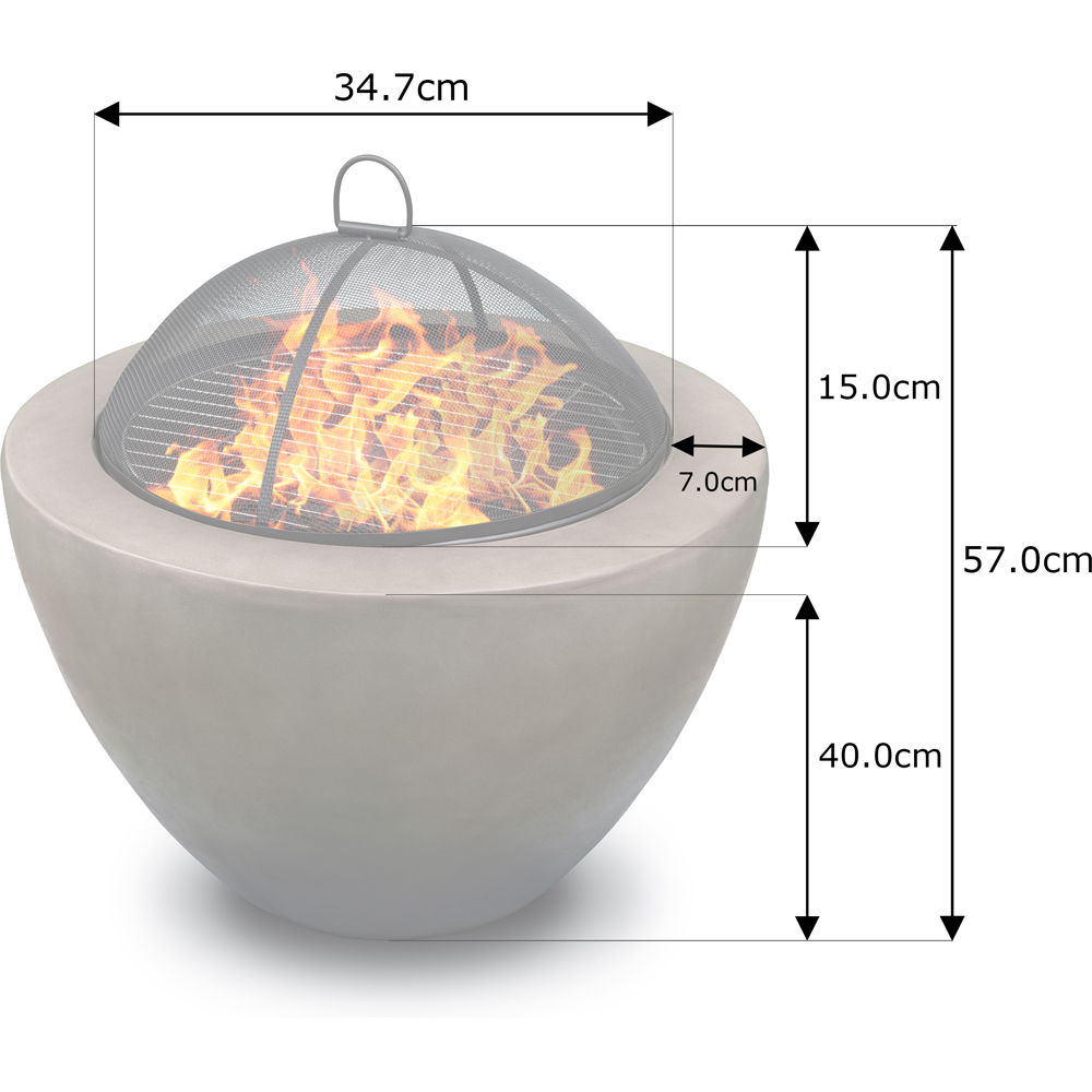 Centurion Supports Fireology Diablo White Stone Effect Fire Pit Image 9