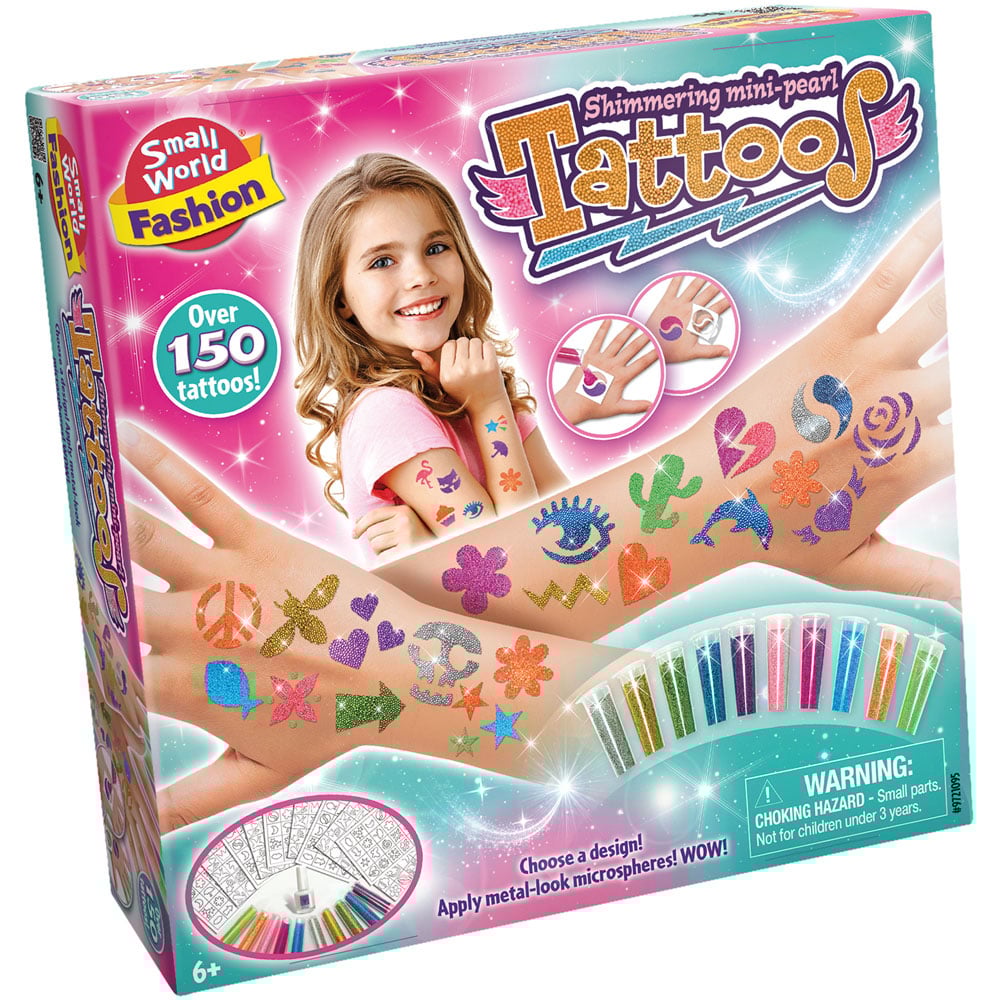 Small World Toys Make Your Own Shimmering Mini-Pearl Tattoo Kit Image 1