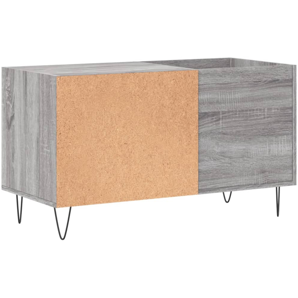 vidaXL 2 Shelf Grey Sonoma Record Cabinet Image 6