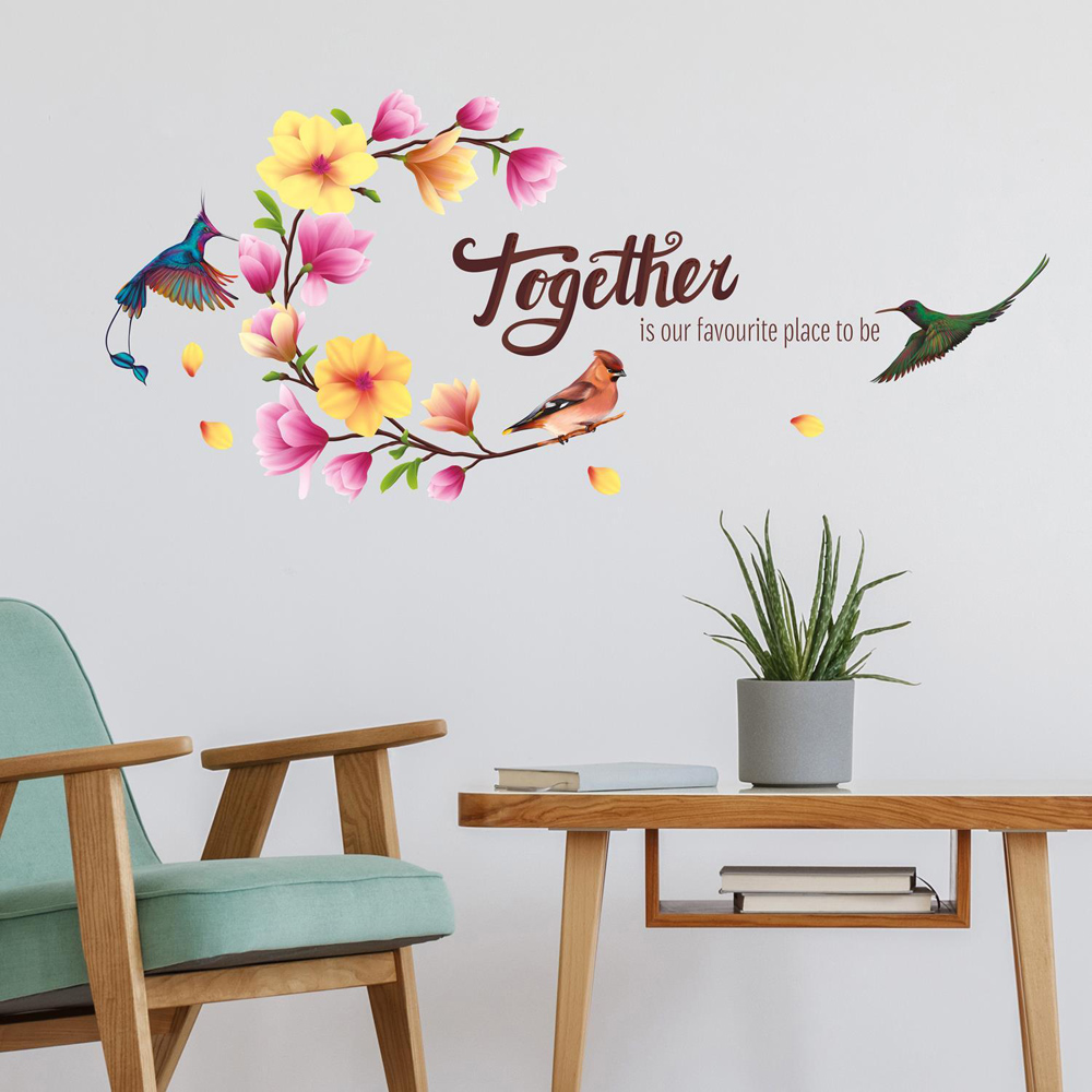 Walplus Romantic Birds Self Adhesive Wall Stickers Image 2