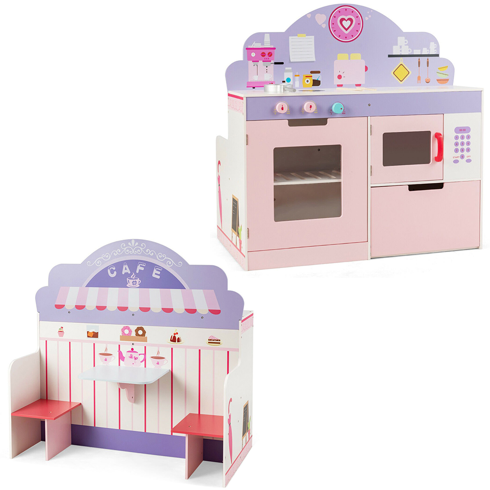 Costway Kids 2 in 1 Kitchen Playset Image 1