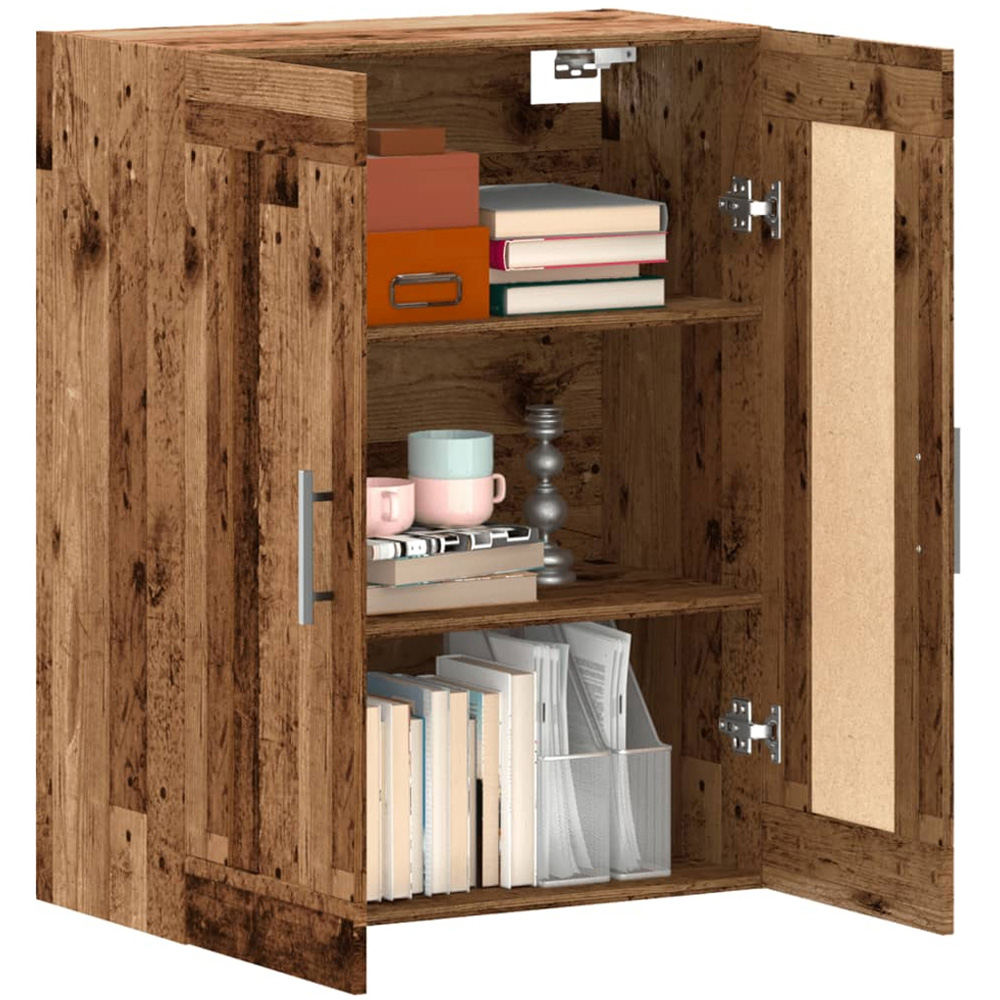 vidaXL 2 Door Brown Old Wood Wall Mounted Cabinet Image 3