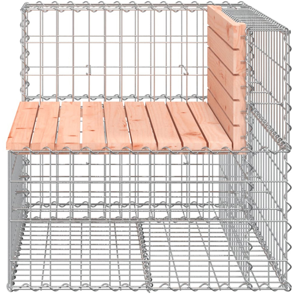 vidaXL Natural Solid Douglas Wood Gabion Design Garden Bench 92 x 71 x 65.5cm Image 3