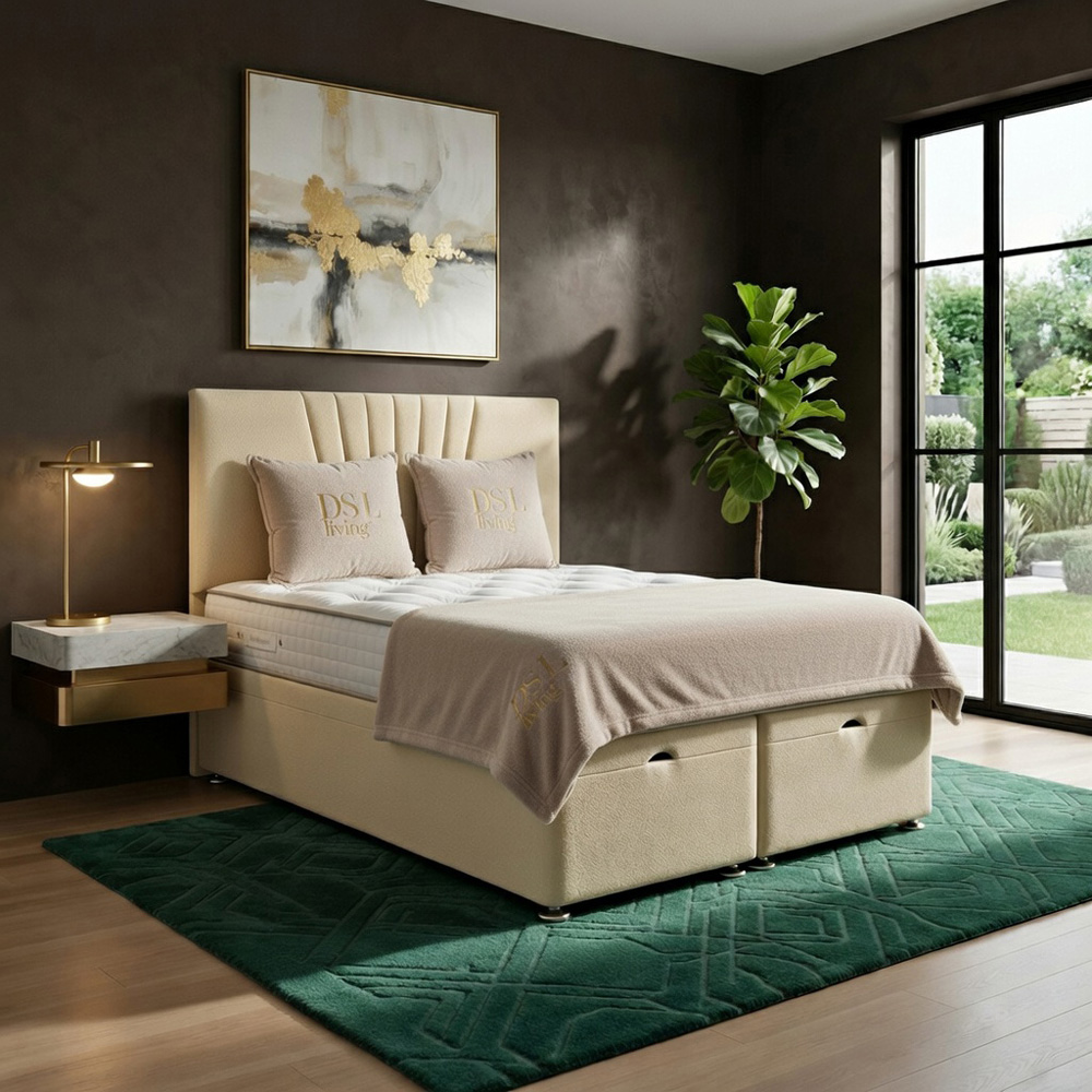 DS Living Vesper King Size Cream Ottoman Bed Image 6