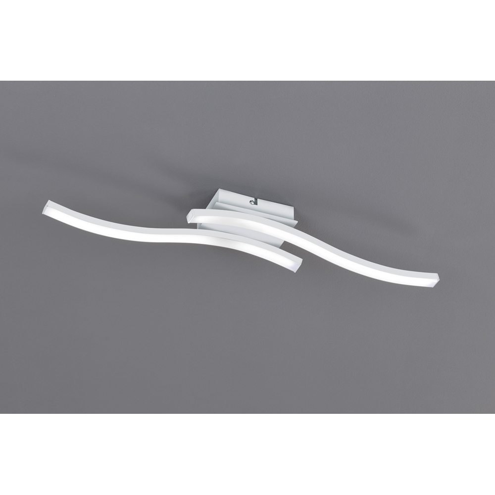 TRIO Route Matt White 2 Light LED Ceiling Light Image 2