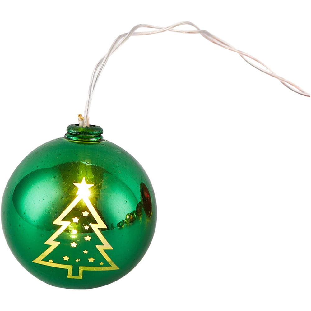 Living and Home 20 Multicoloured LED Christmas Shiny Bauble String Light Image 4