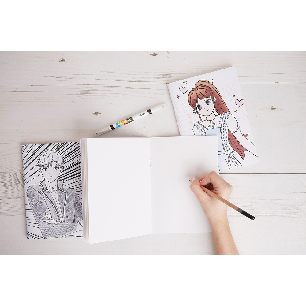 Docrafts Artiste A4 White Manga Sketchbook 3 Pack Image 6