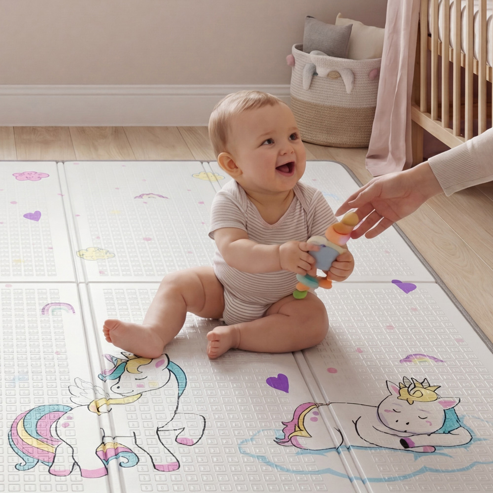 Liberty House Toys Unicorn with Moon and Stars Toddler Play Mat Image 4