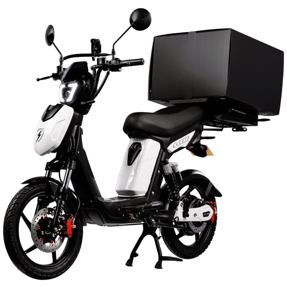 Eskuta SX-250 Cargo Gloss White Electric Bike 48V Image 1