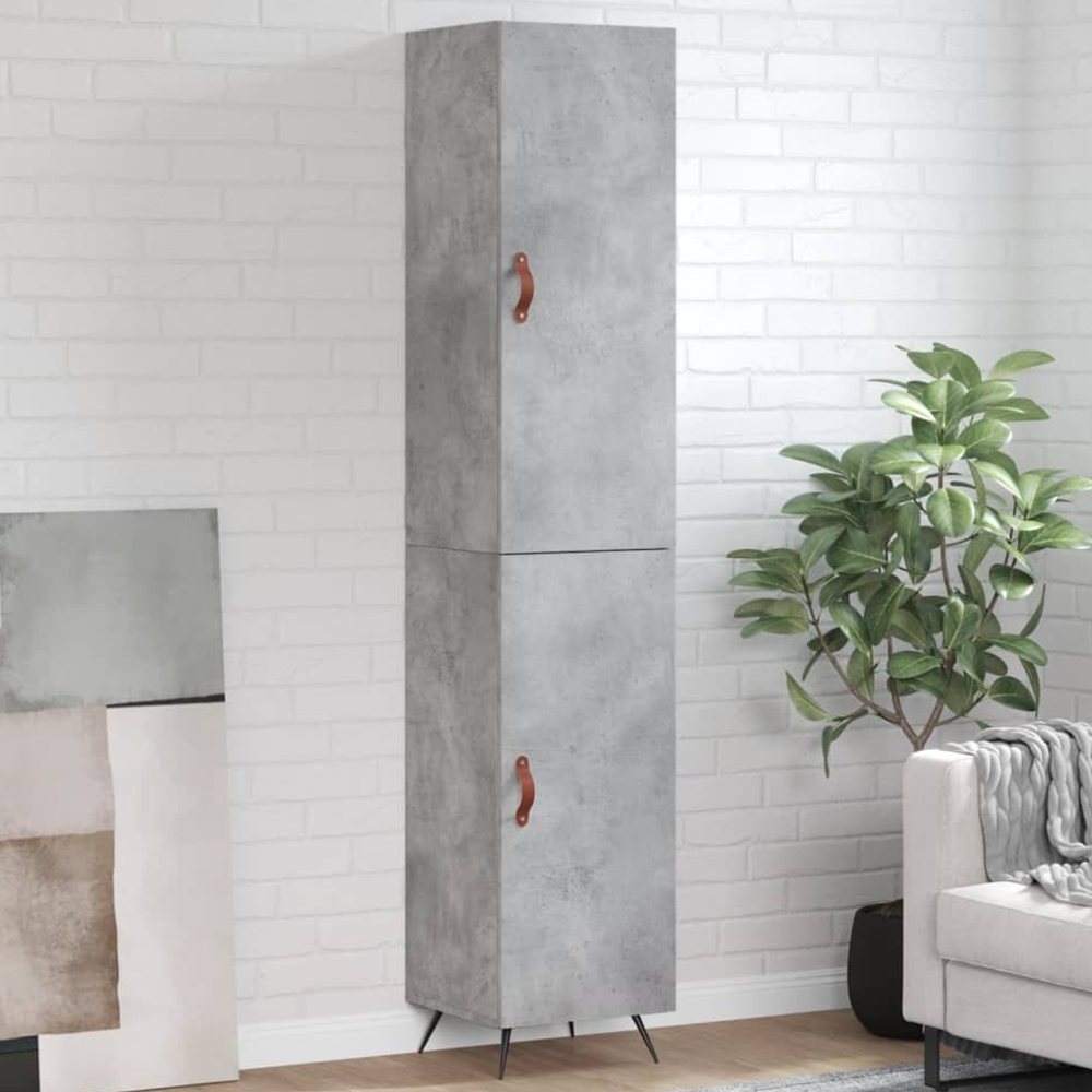 vidaXL 2 Door Concrete Grey Highboard Image 1