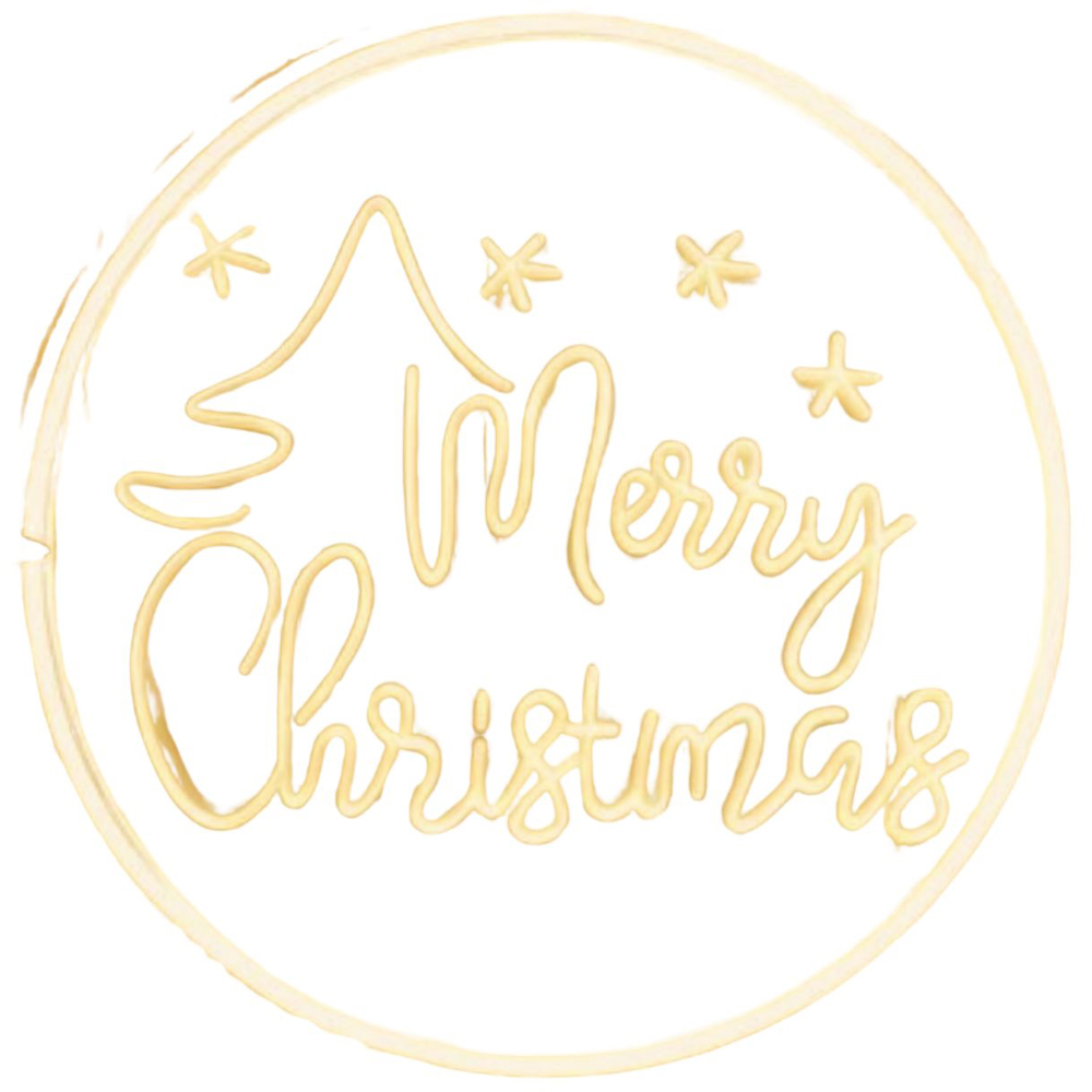 Samuel Alexander Warm White LED Light Up Merry Christmas Neon Sign 40cm Image 2