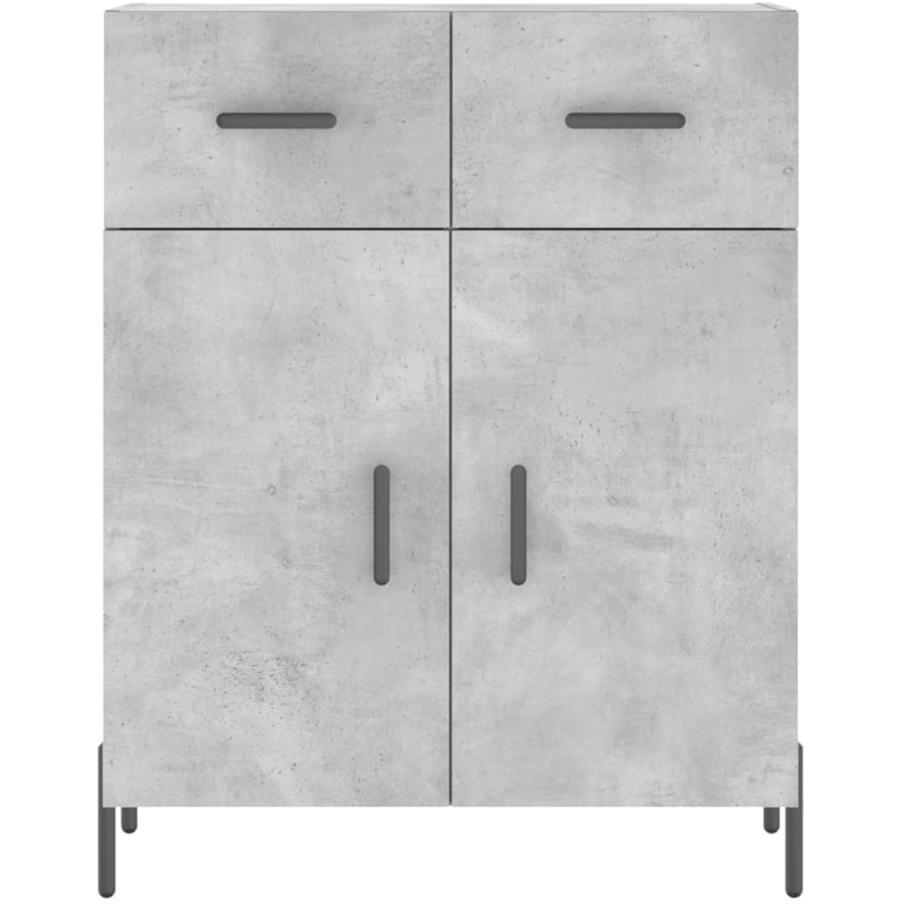 vidaXL 4 Door 2 Drawer Concrete Grey Highboard Image 8