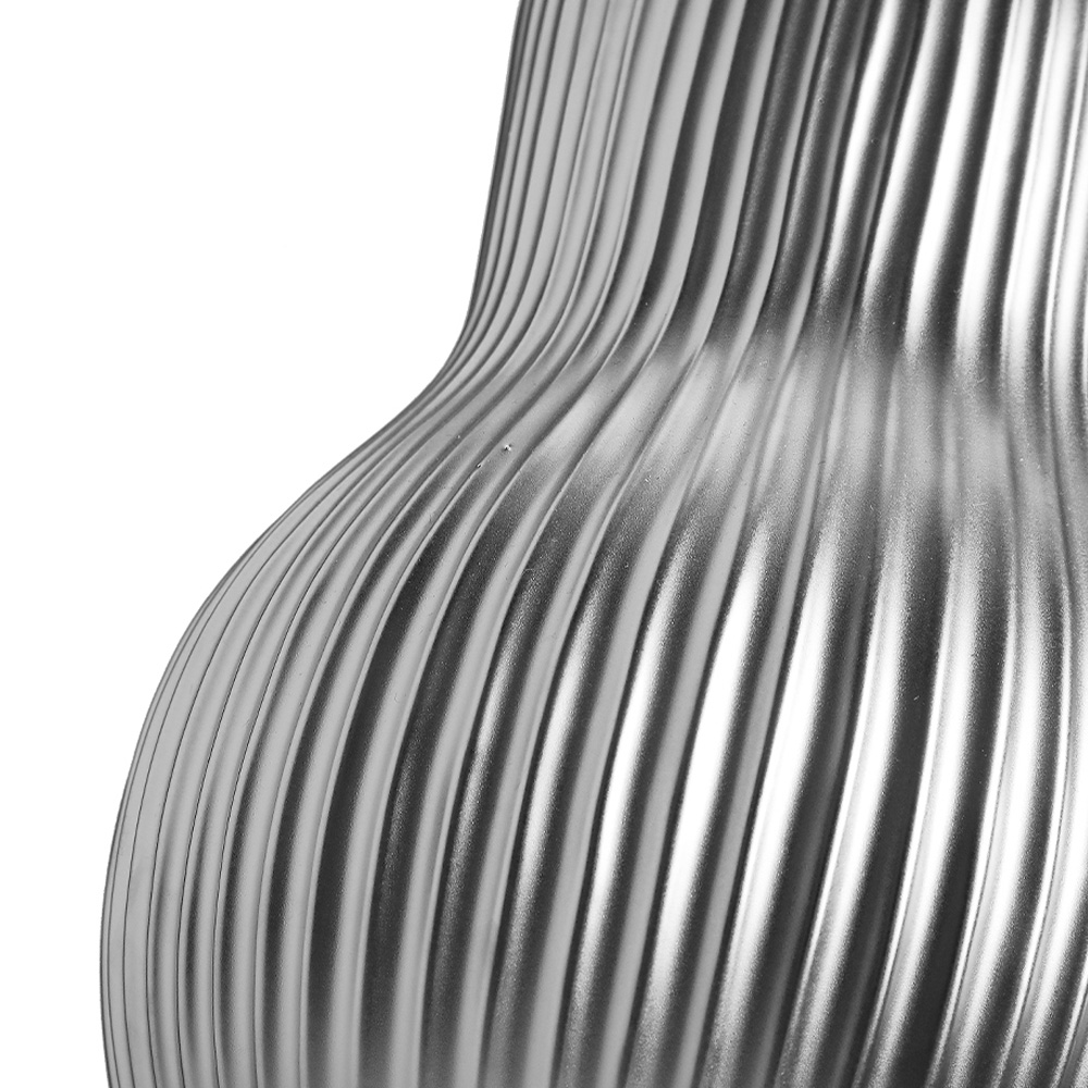 Living and Home Silver Artistic Gourd Flower Vase Image 3