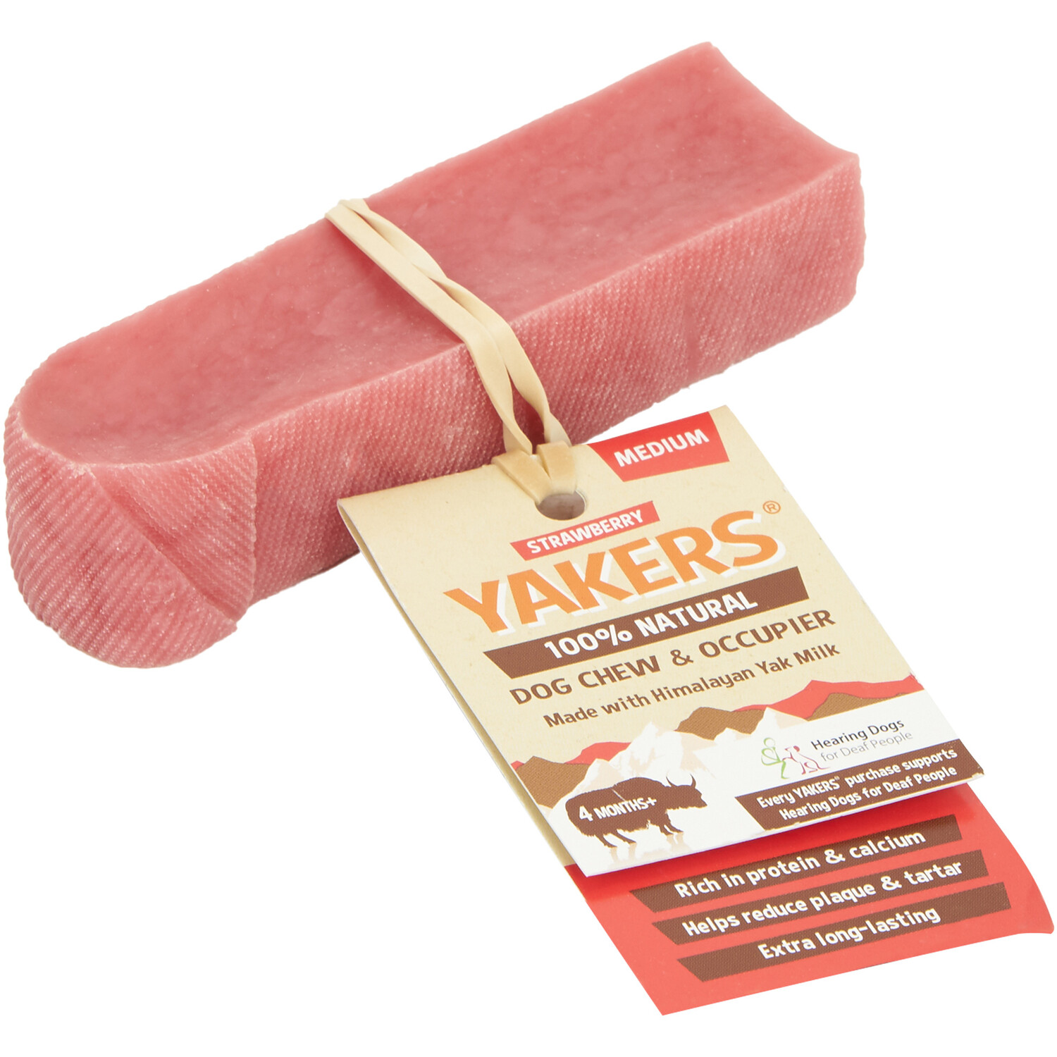Yakers Dog Chew - M / Strawberry Image 1