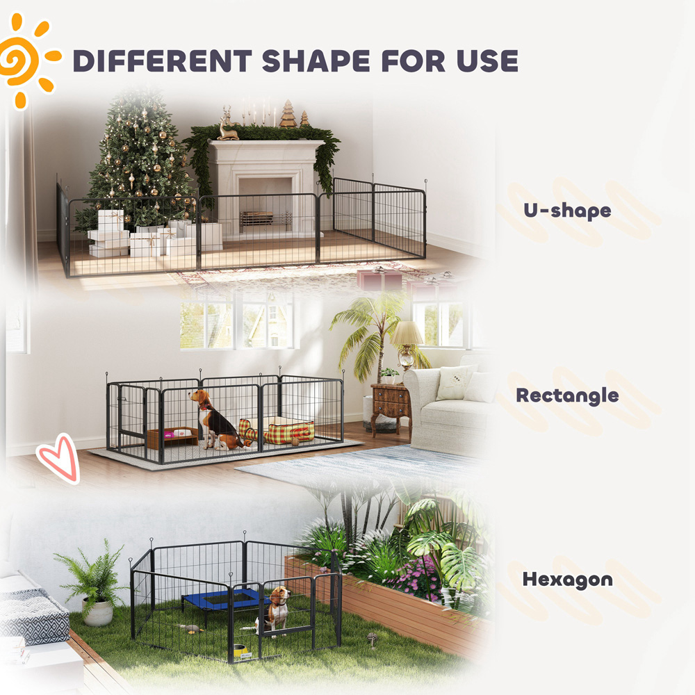 PawHut 7 Panel Whelping Box for Dogs Image 5