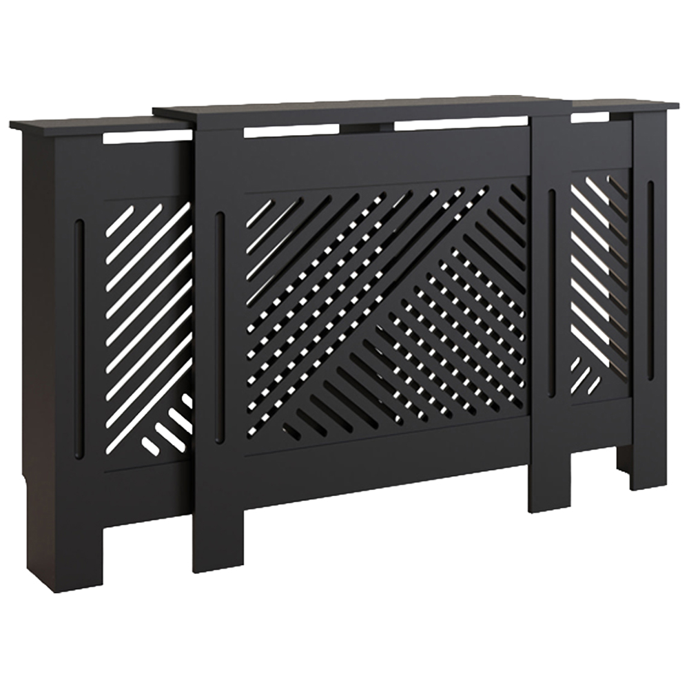 GFW Kobe Black Chevron Panel Design Adjustable Radiator Cover Image 7