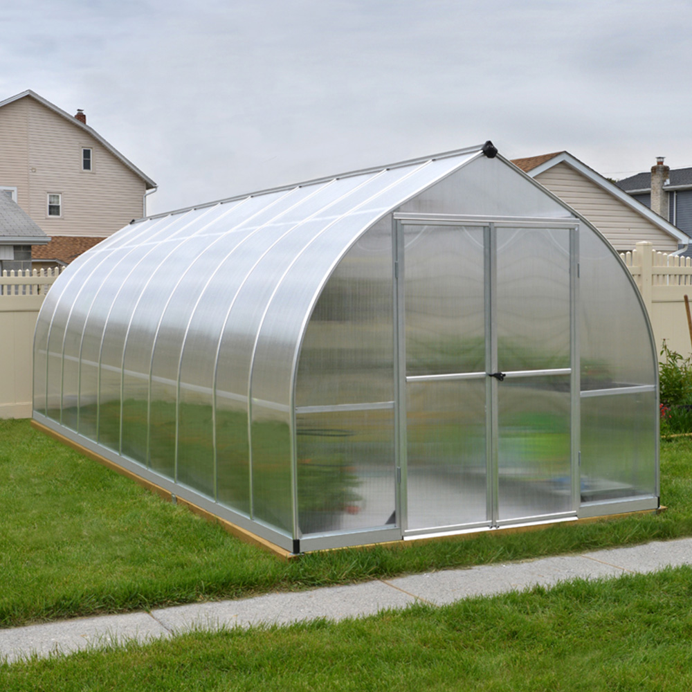 Palram Canopia Bella Silver Polycarbonate 8 x 20ft Greenhouse Image 2
